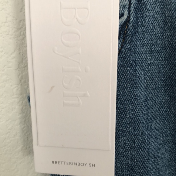 NWT Boyish The Hepburn Medium Wash Zip Front Denim Dress Sz 6 - Picture 5 of 11